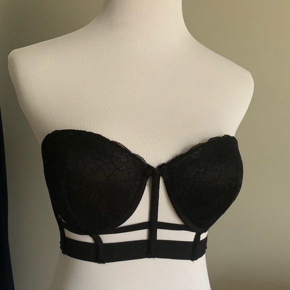 black bustier bra top - Picture 1 of 5